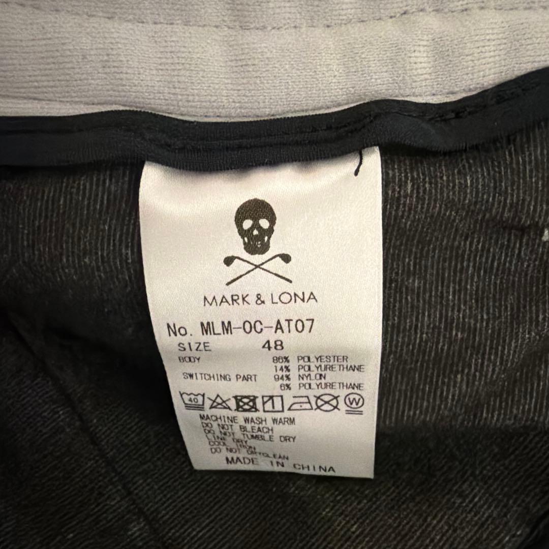 MARK & LONA スカルロゴ ストレートパンツ 48