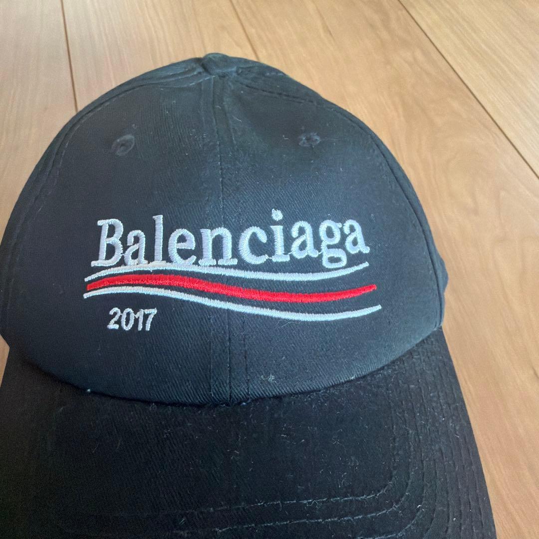 美品　Balenciaga 2017 黒キャップ　バレンシアガ