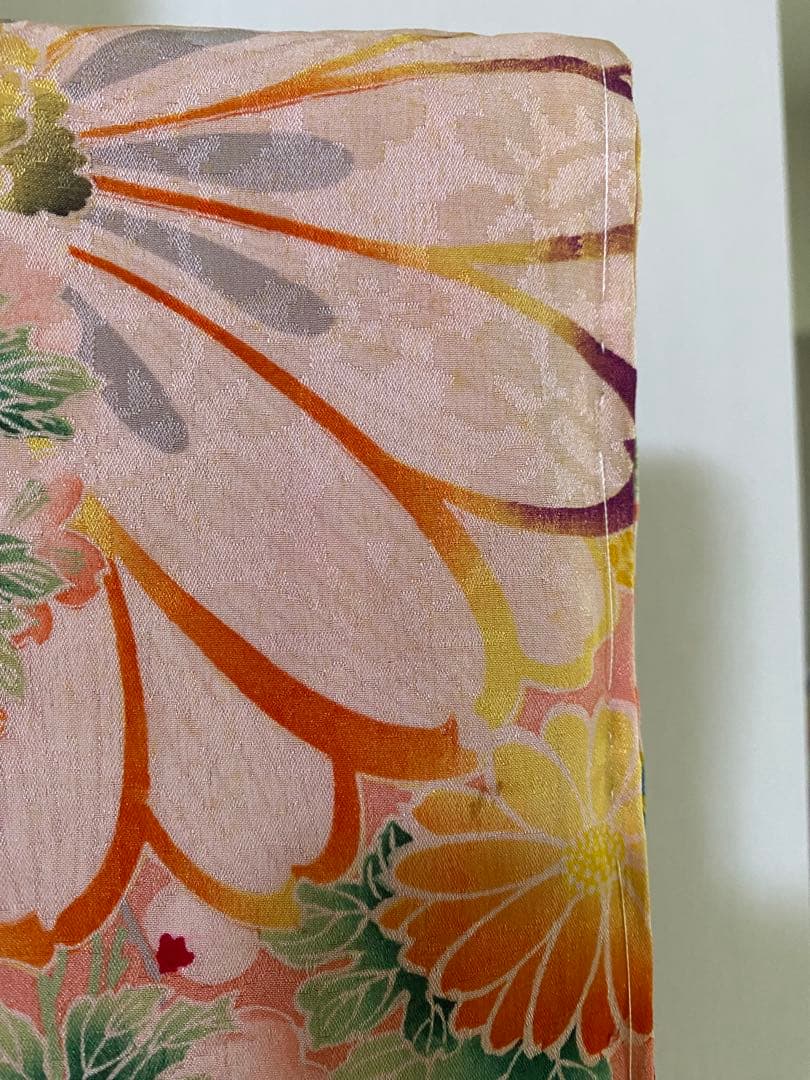 アンティーク四つ身　子ども着物　七五三　お雛祭りに　市松に花薬玉　大正ロマン