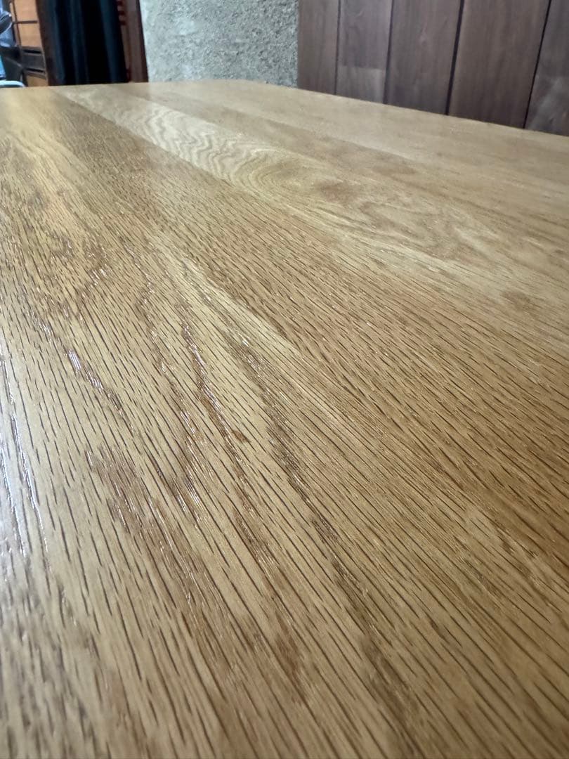 無印良品　無垢材デスク　木製デスク オーク材 事務机 引き出し付き　学習机