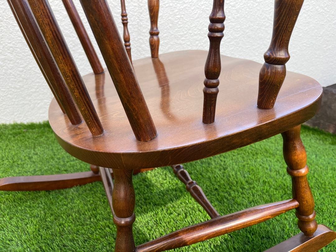 柏木工 （カシワ）ロッキングチェア キズ スレありますが艶と味あります