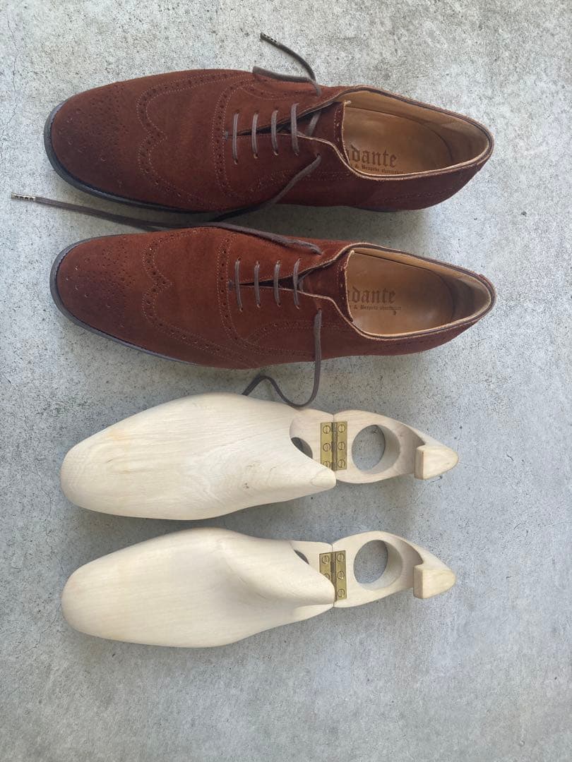 サ*ブ様 andanteブラウンスエード イミテーションフルブローグ