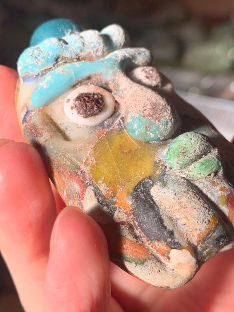 紀元前1500年頃フェニキアビーズ　ローマンガラス　とんぼ玉　出土品　根付　石器