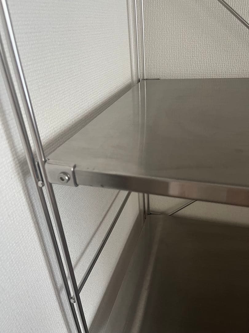 【17日まで】ステンレスユニットシェルフ　ステンレス棚　ワイド　中　無印良品