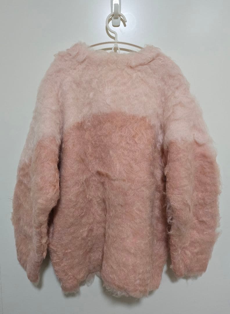 く*る様 CLANE BI COLOR SHAGGY KNIT CARDIGAN