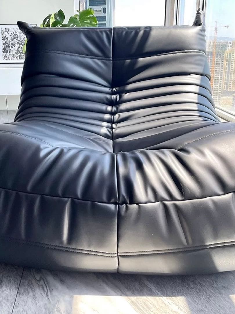 【新品】リーンロゼ ligne rosetトーゴ　1人掛けソファ　ブラッ