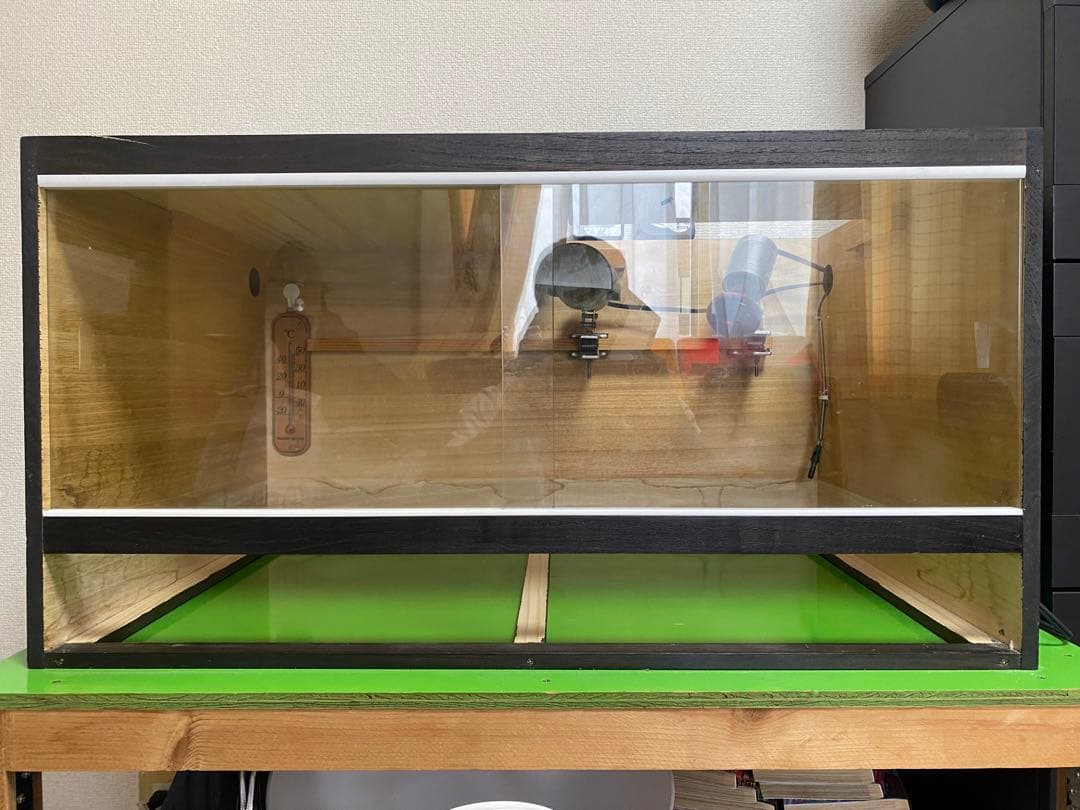 引き出し式爬虫類木製飼育ケージセット