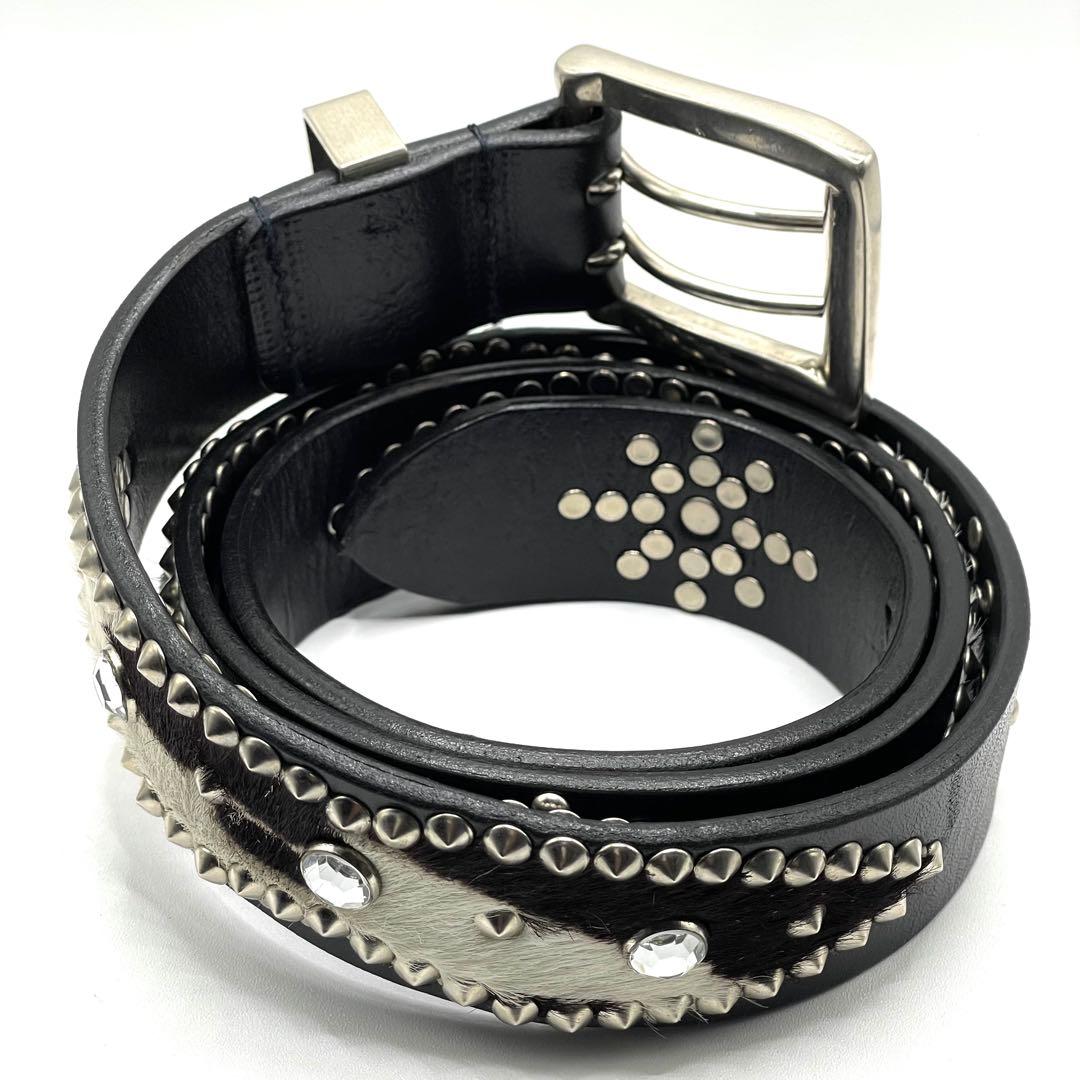 ✨希少 美品✨BURBERRY ベルト スタッズ×ハラコ y2k archive