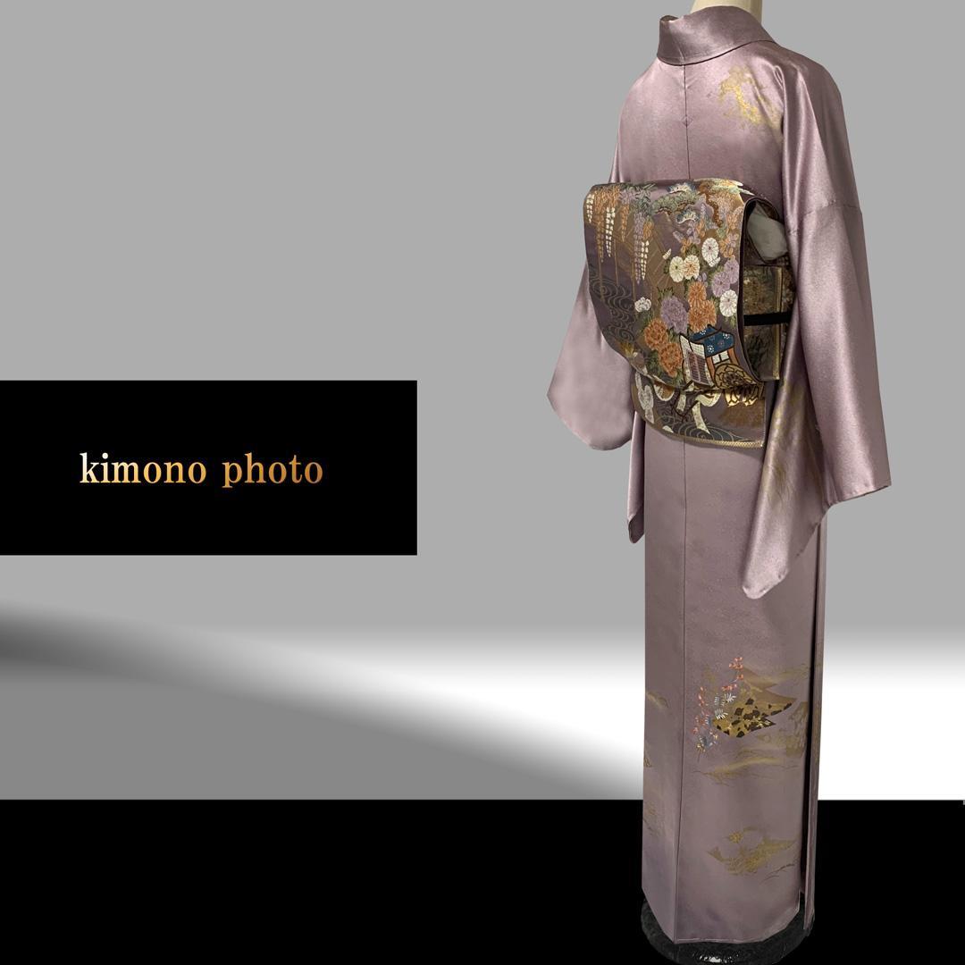 【新品、未使用】正絹【極上逸品】トールサイズ 金彩友禅 刺繍 訪問着フルセット