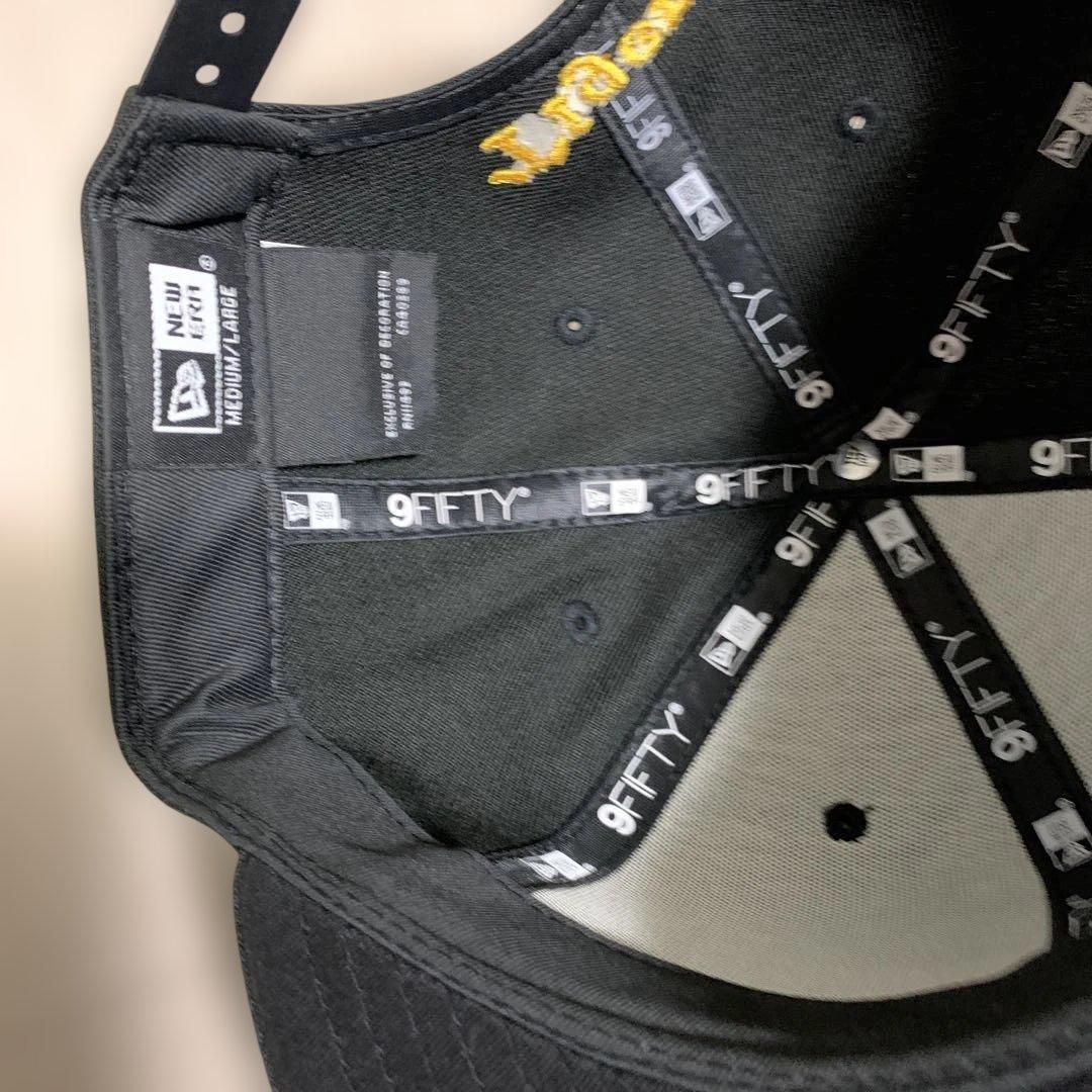 New Era ニューエラ 虎刺繍キャップ 虎文字 黒 阪神タイガース