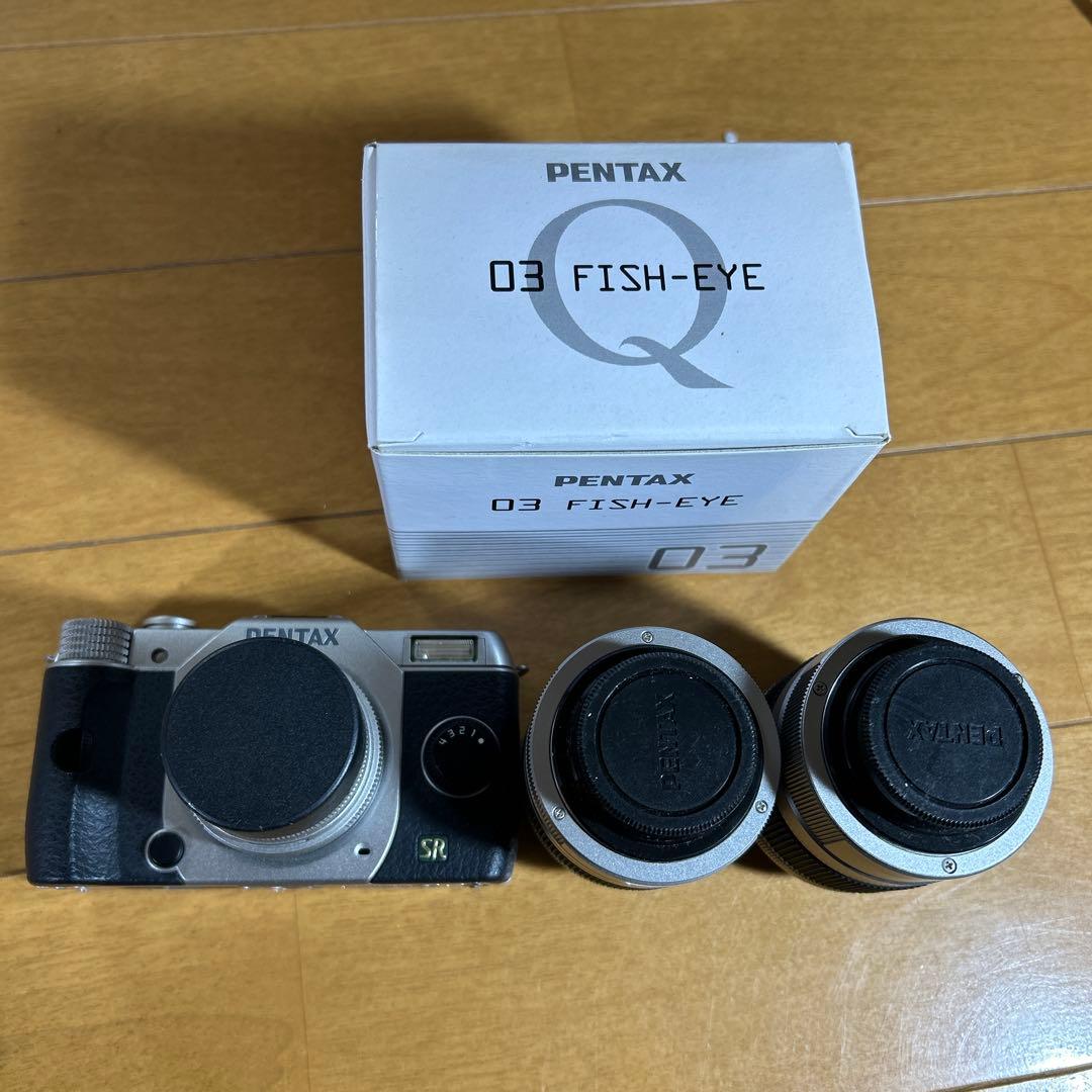 PENTAX Q7【中古品】充電器バッテリーデジタル一眼レフ レンズ3本付き