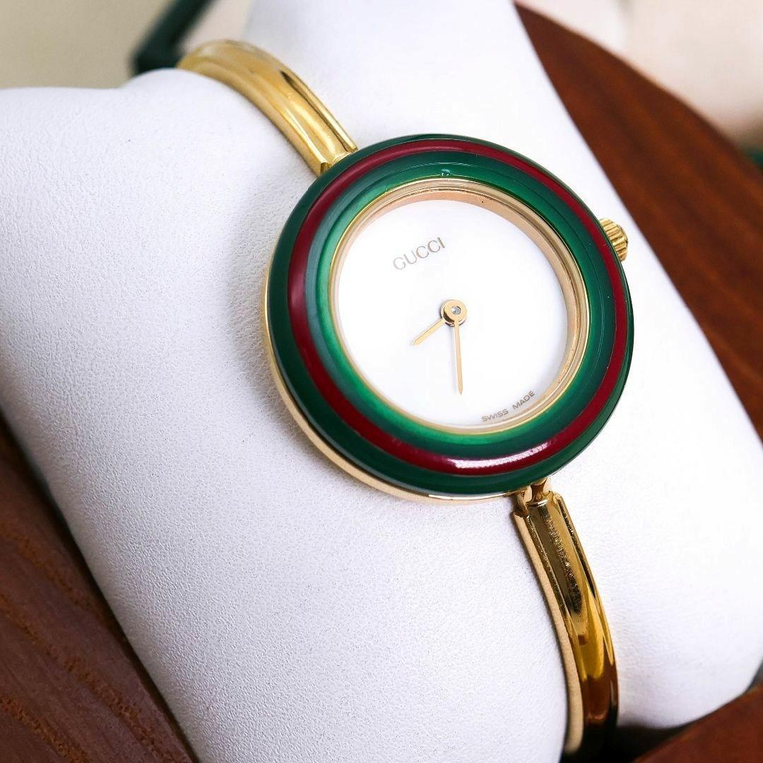 稼働 GUCCI 腕時計 チェンジベゼル 9個 バングル レディース 2120