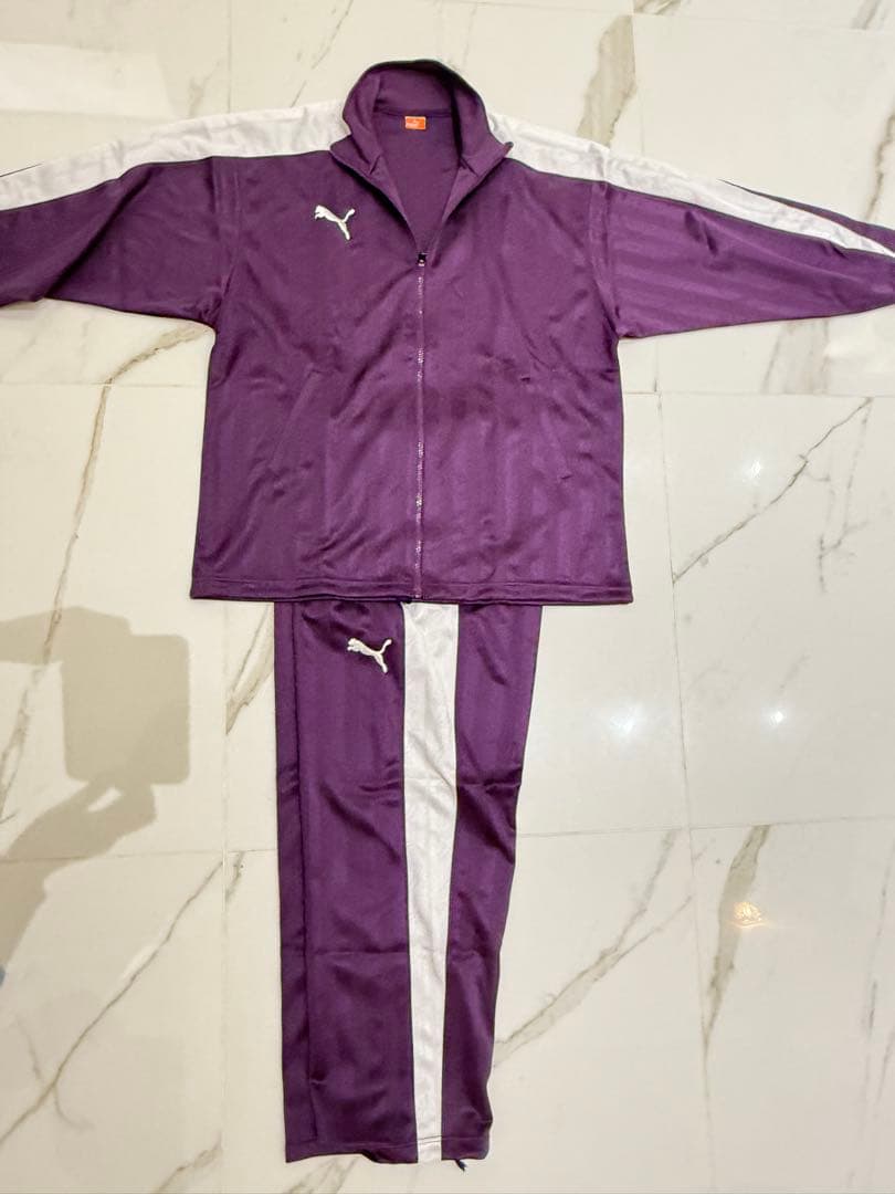 Puma メンズジャージ上S〜M下Sセット 紫