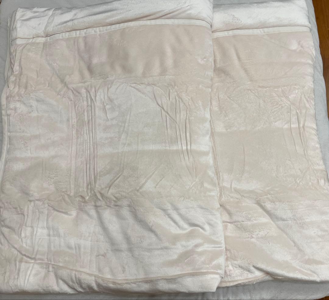 【未使用】モダンデコ　毛布　シングル2枚セット エアロゲル　ミルキーホワイト