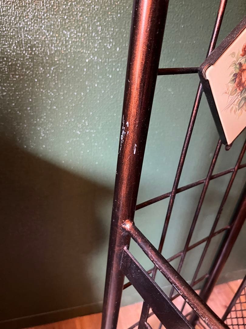 蘭世＊アイアン 傘立て ミラー 全身鏡 ローズ 薔薇 アンティーク