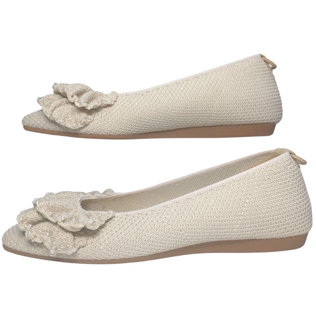 極美品 Offen オッフェン square-SHELL フラットパンプス