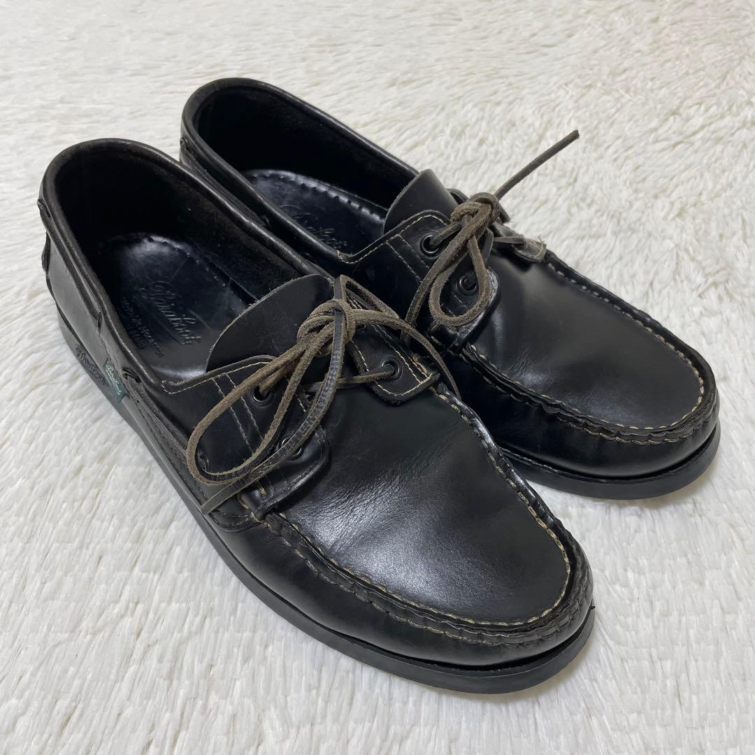 人気モデル✨パラブーツ　BARTH バース　デッキシューズ　黒　27.5cm