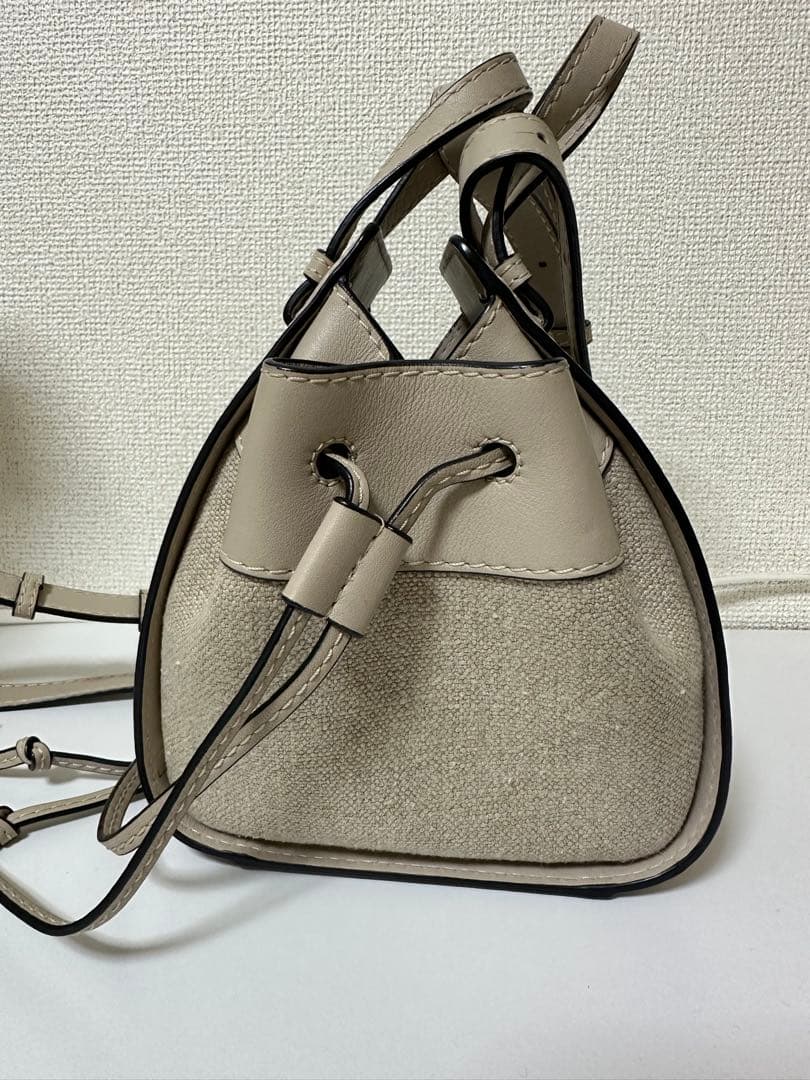 【極美品】LOEWEロエベ ハンモック ミニ DW レザー&リネン ライトオーク