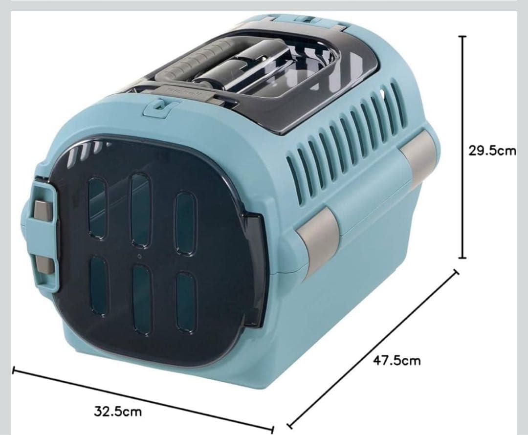 【新品未使用❣️】青いポリカーボネート犬猫ペットキャリーケース