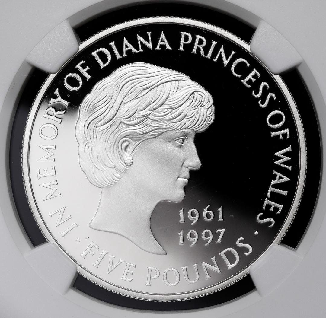 人気【PF69 ウルトラカメオ】 ダイアナ妃追悼記念　銀貨　1999年