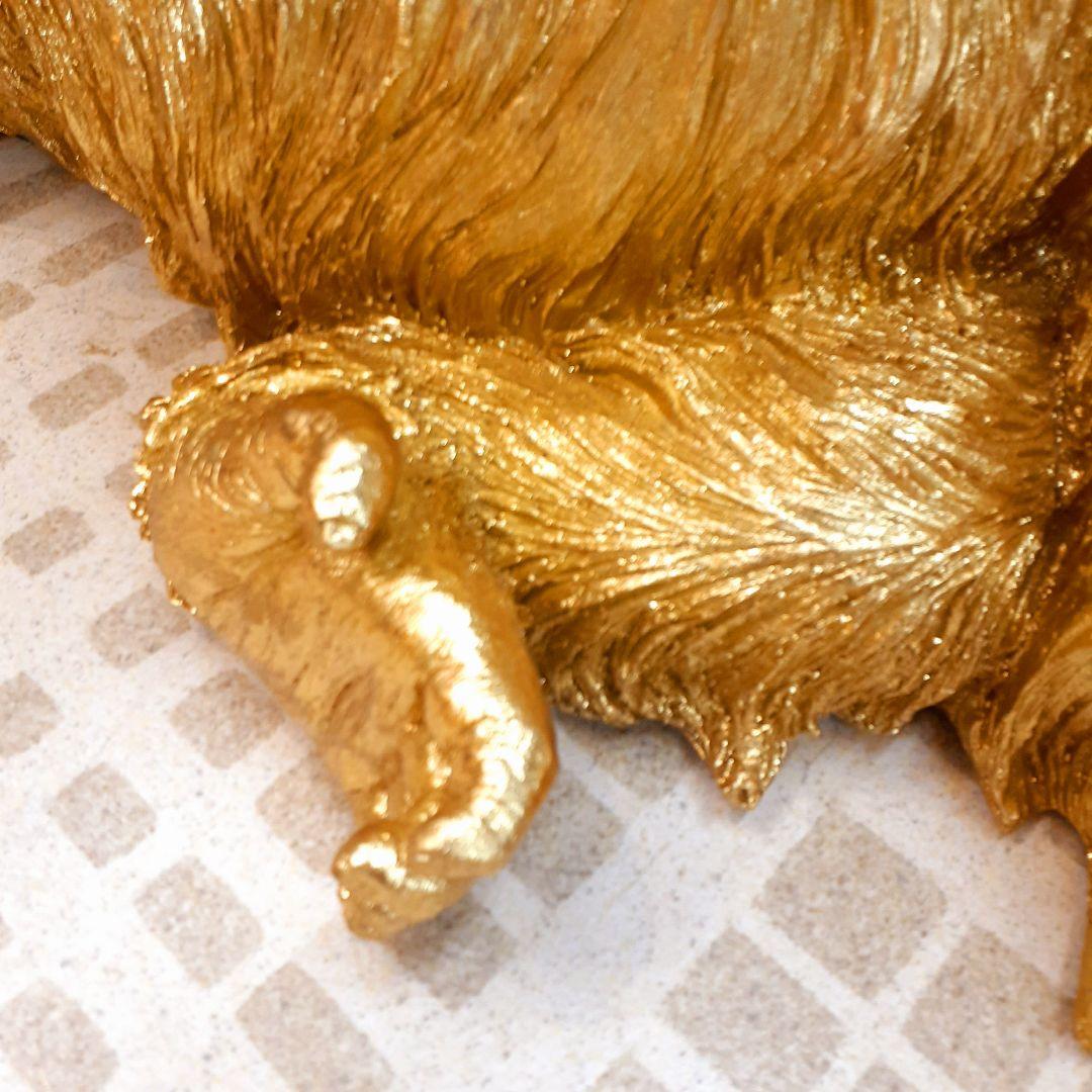 輸入雑貨　北欧　ゴールド　『オラウータンのオブジェ』　開運　縁起物　大きい