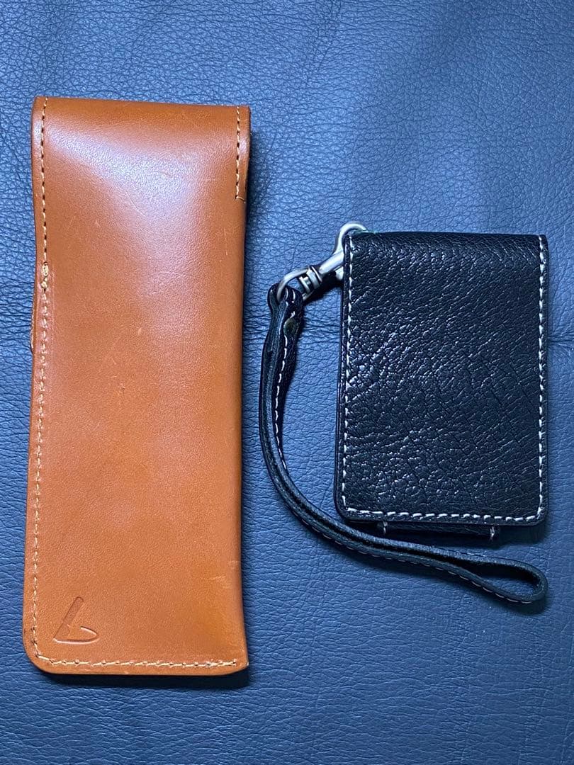 レザー ペンケース2個とメモケースのセット
