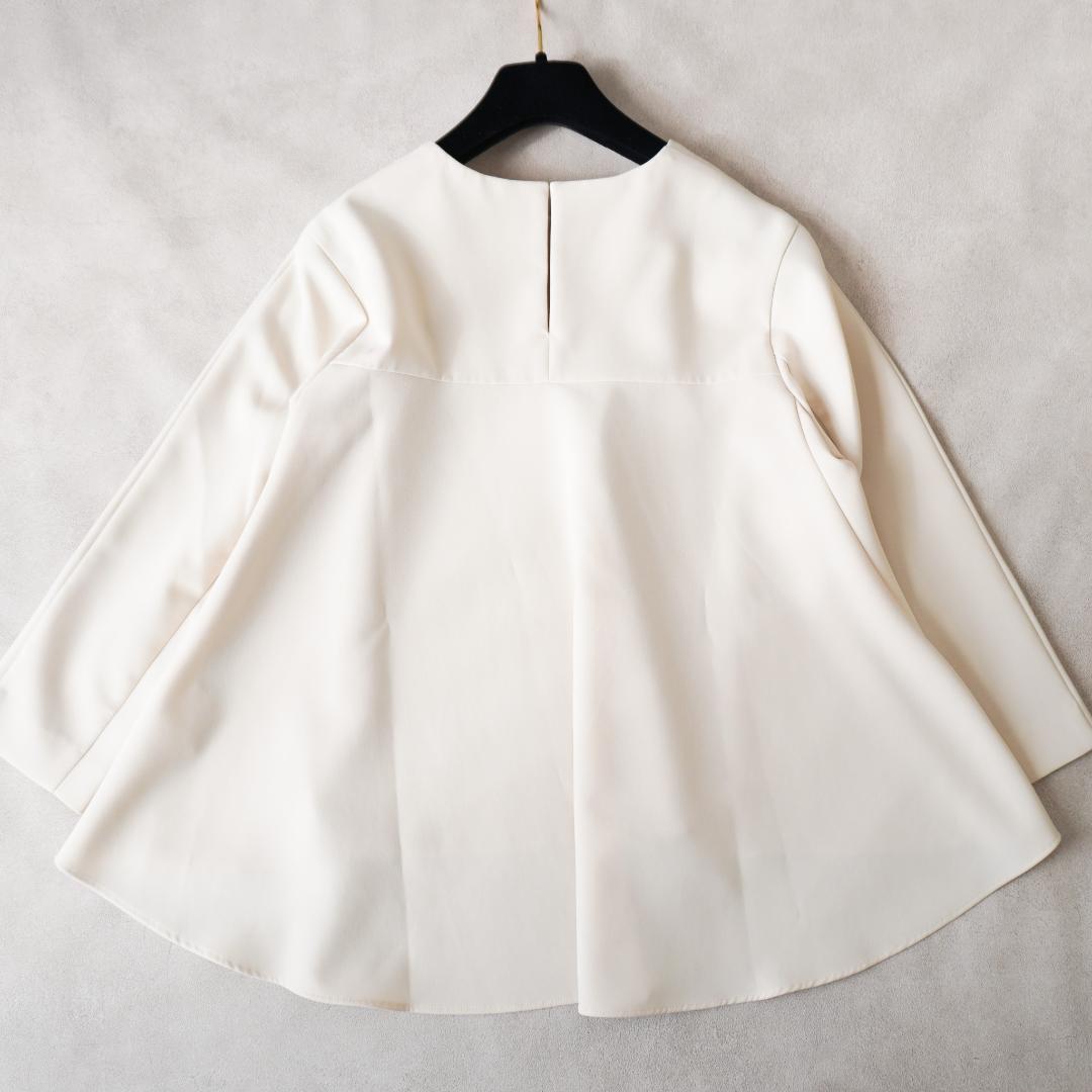 TOMORROWLAND ダブルクロス クルーネックプルオーバー ライトベージュ