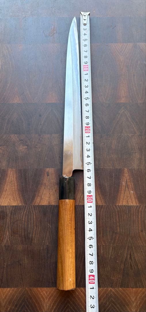 正本　築地　霞　秀　青鋼　柳刃　270mm 9寸　包丁　刺身　和包丁　本職