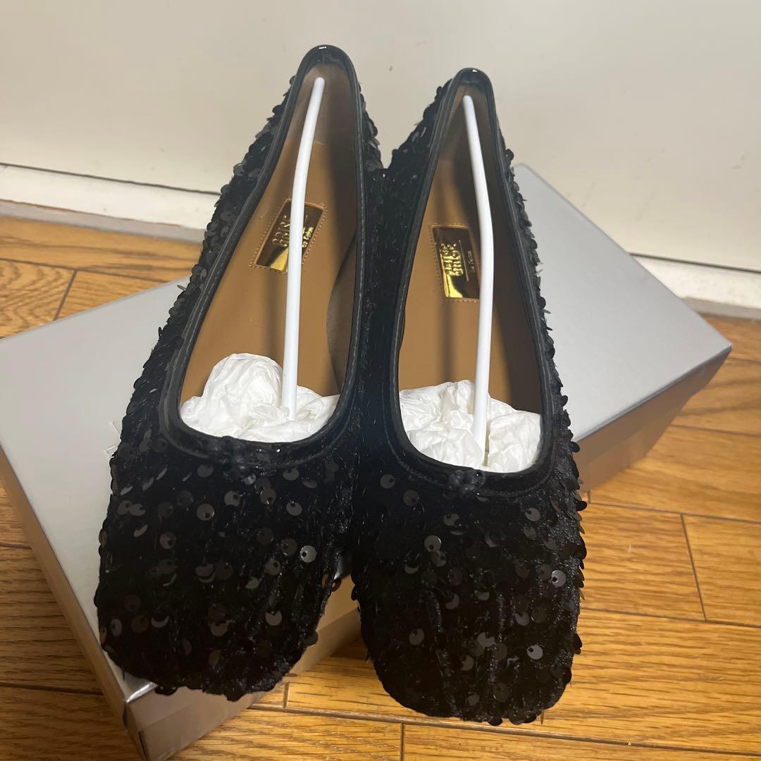 【kio】ルタロンGRISE スクエアバレエシューズ　25 黒