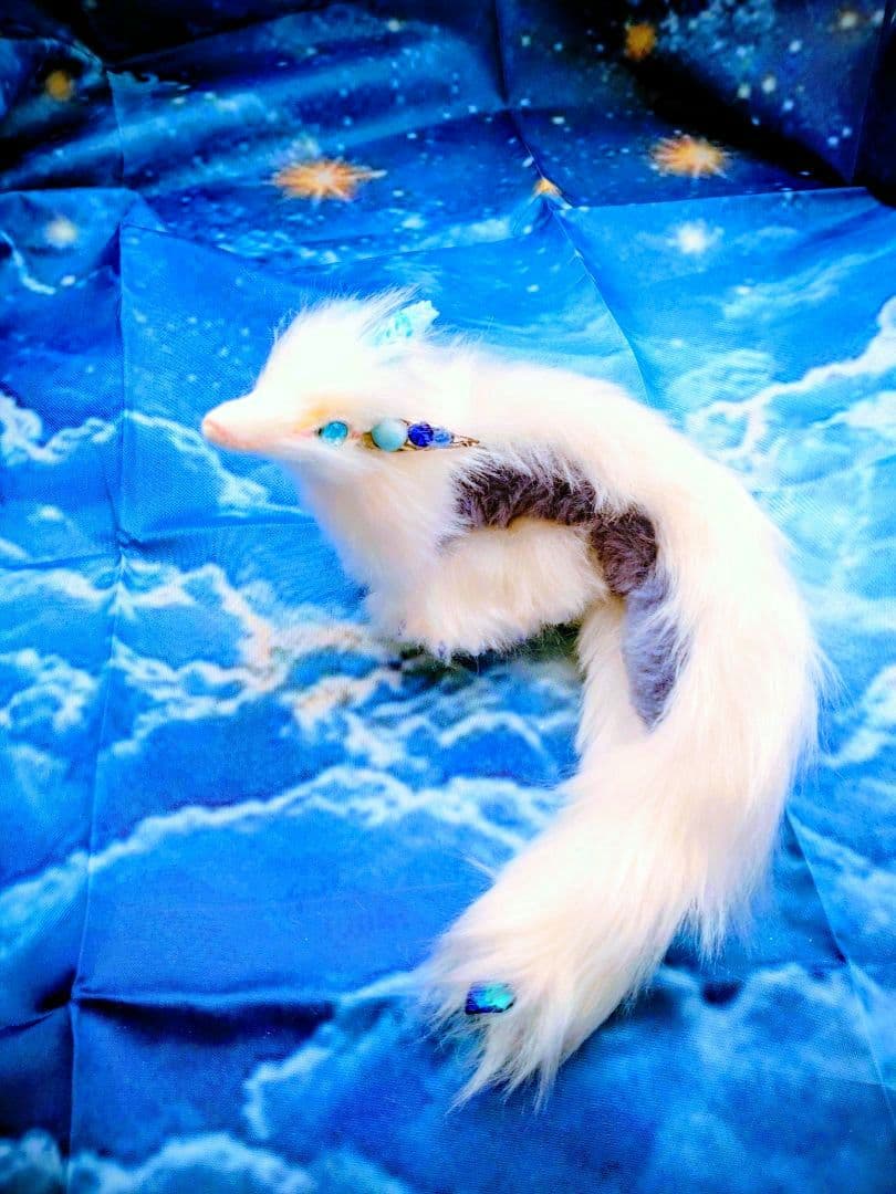 ふわふわな龍DragonドラゴンArtDollハンドメイドぬいぐるみアートドール