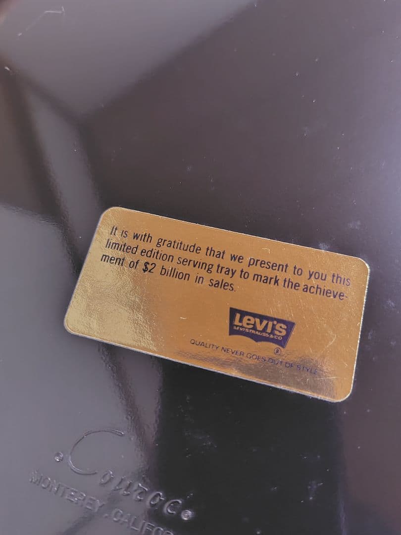 テーブル用品 80s Levi's $2 billion memorial tray