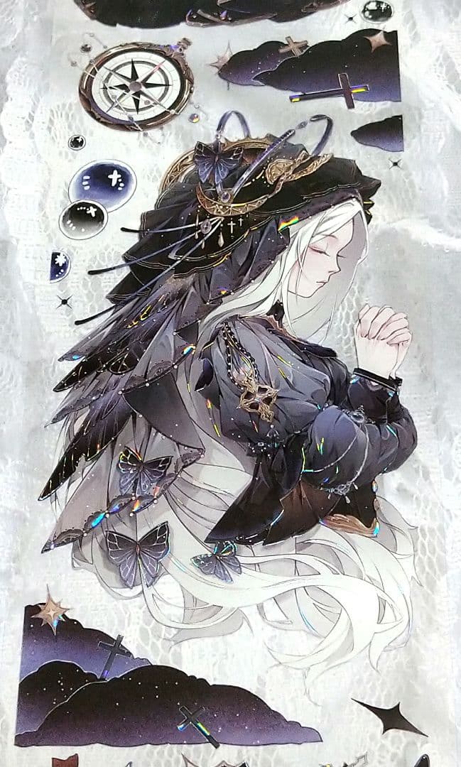 J1009＃狩神(贝壳光)魔法堂切り売り海外人物マステ女の子