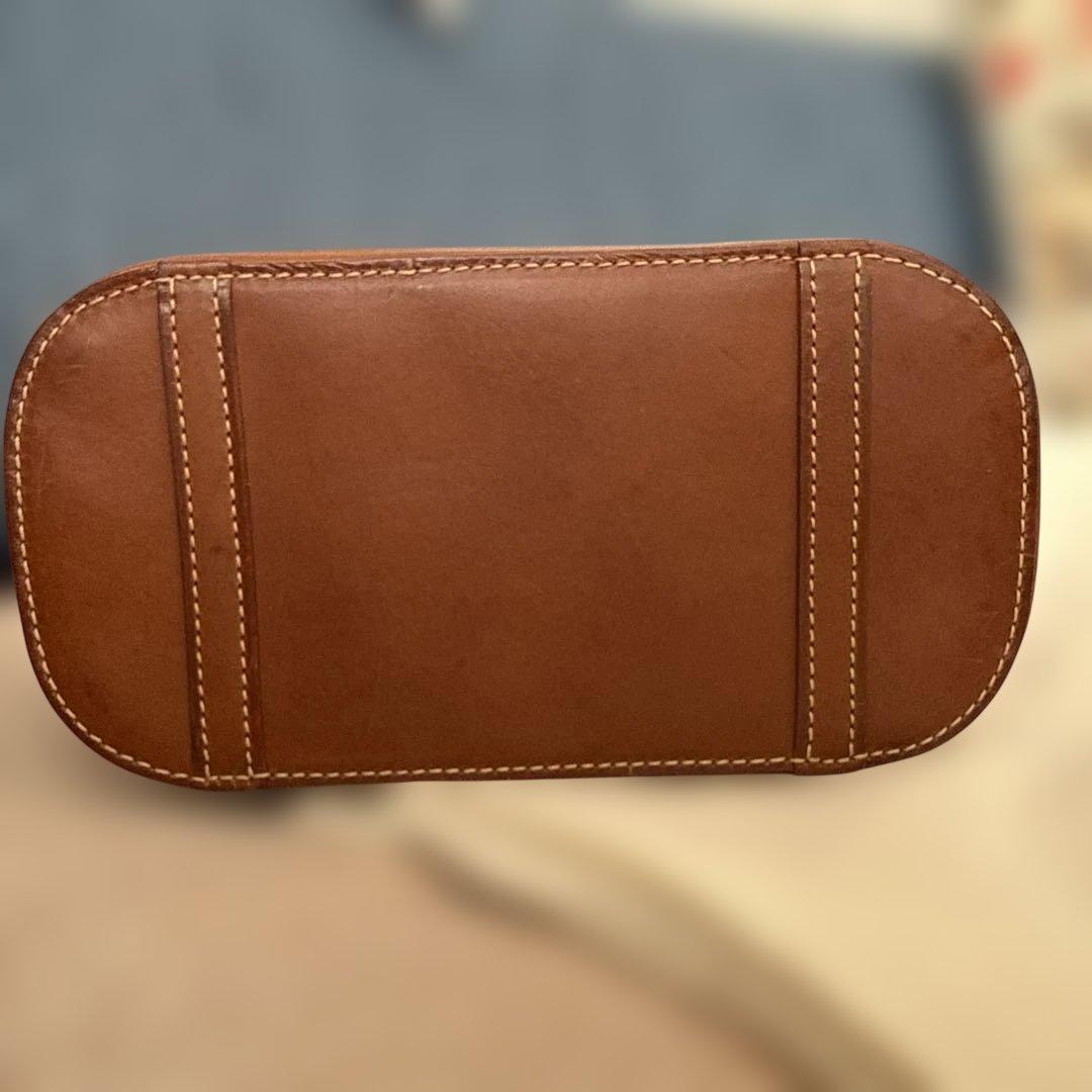 【未使用に近い】genten カットワークハンドバッグ