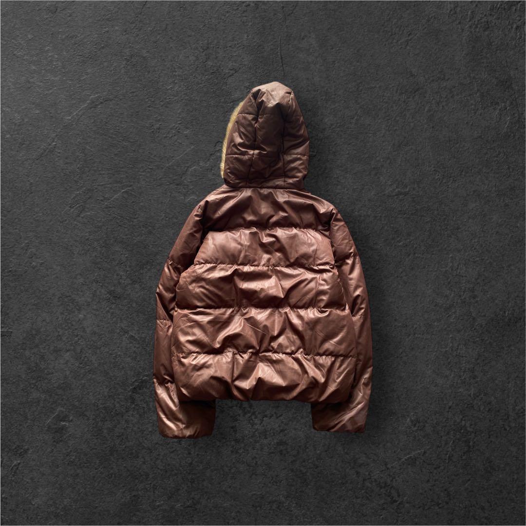 00s archive 短丈 ファー ダウンジャケット y2k 平成 グランジ