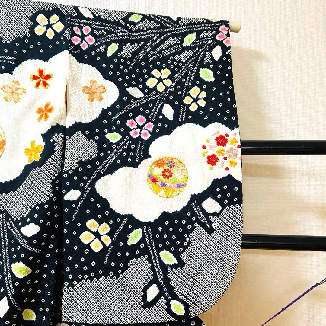 No.118 七五三　3歳 正絹着物フルセット　　総絞り