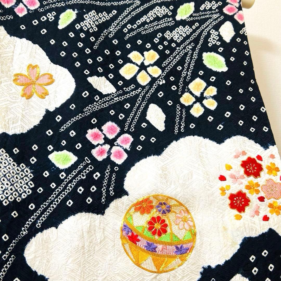 No.118 七五三　3歳 正絹着物フルセット　　総絞り