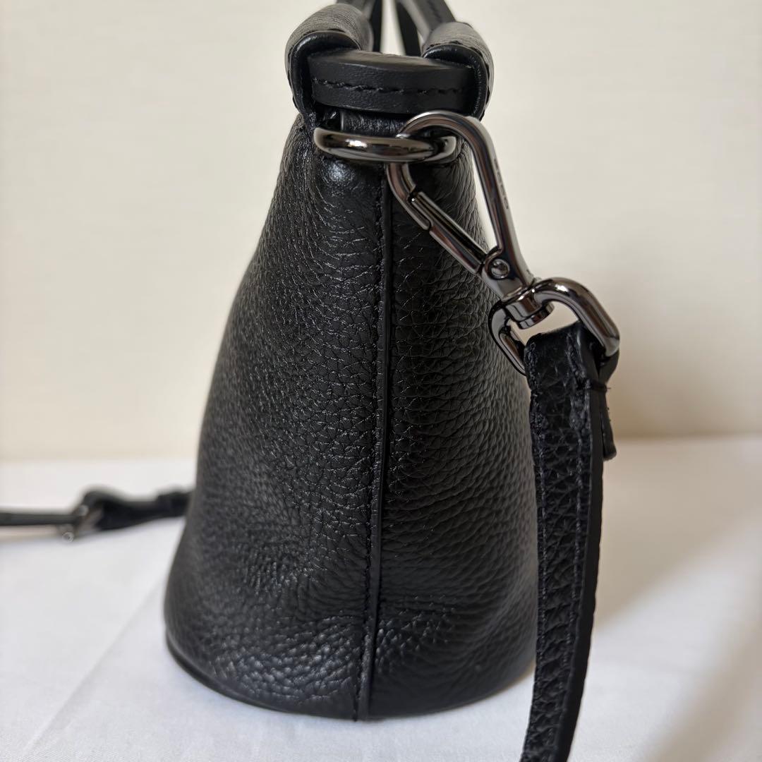 【未使用級】ECCO ドクターズバッグS ショルダー 2way レザー　ブラック