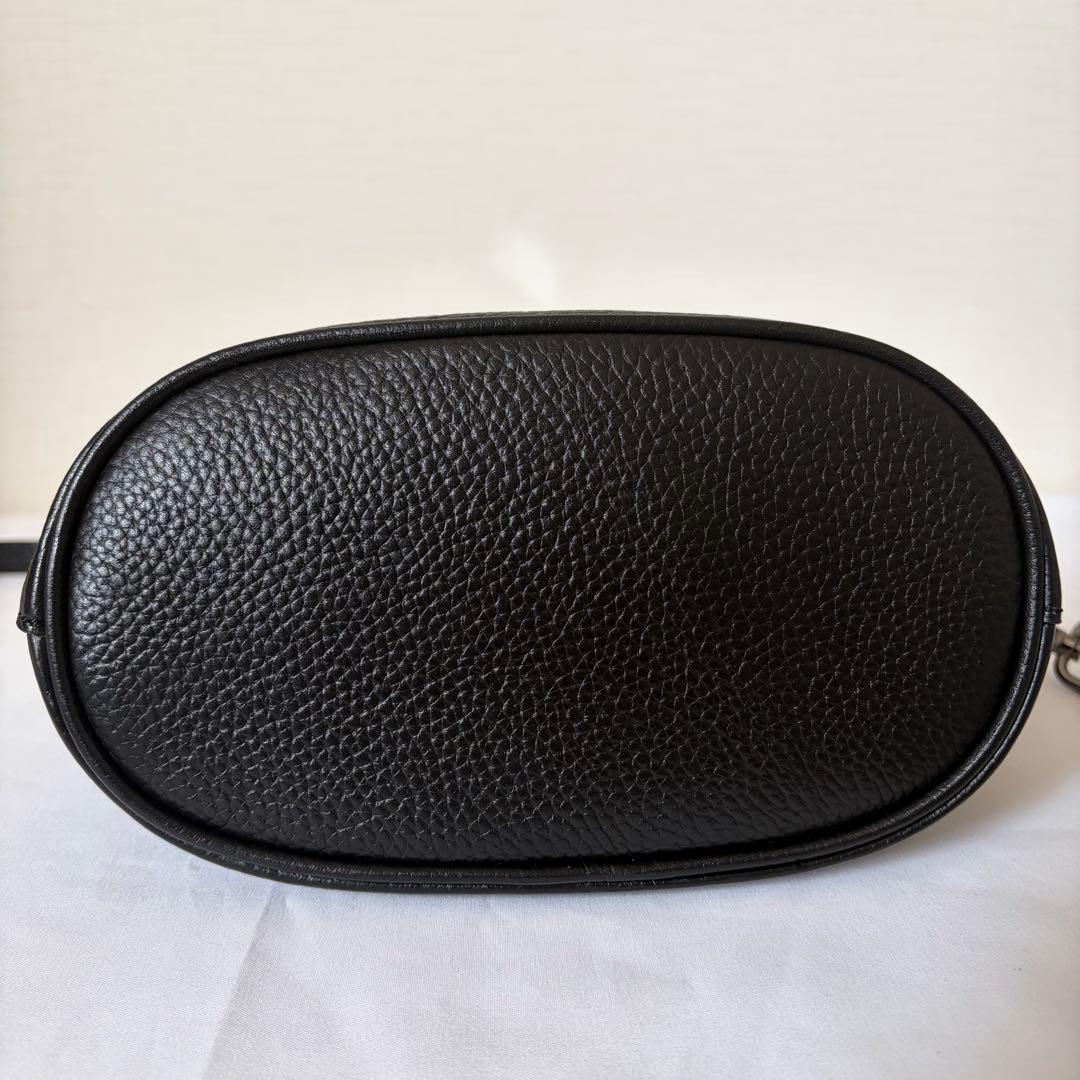 【未使用級】ECCO ドクターズバッグS ショルダー 2way レザー　ブラック