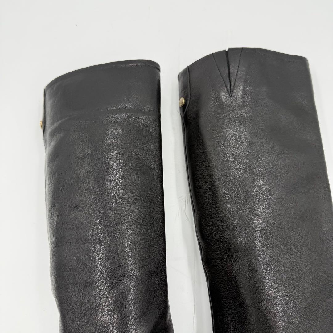 【美品】柔らかレザー ジミーチュウ レディース ロングブーツ ヒール