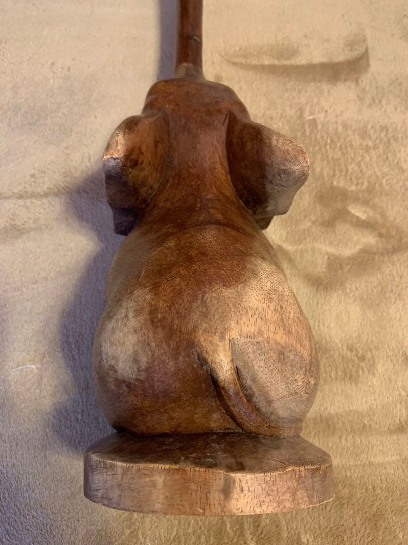 木製 象の彫刻　アジアン雑貨