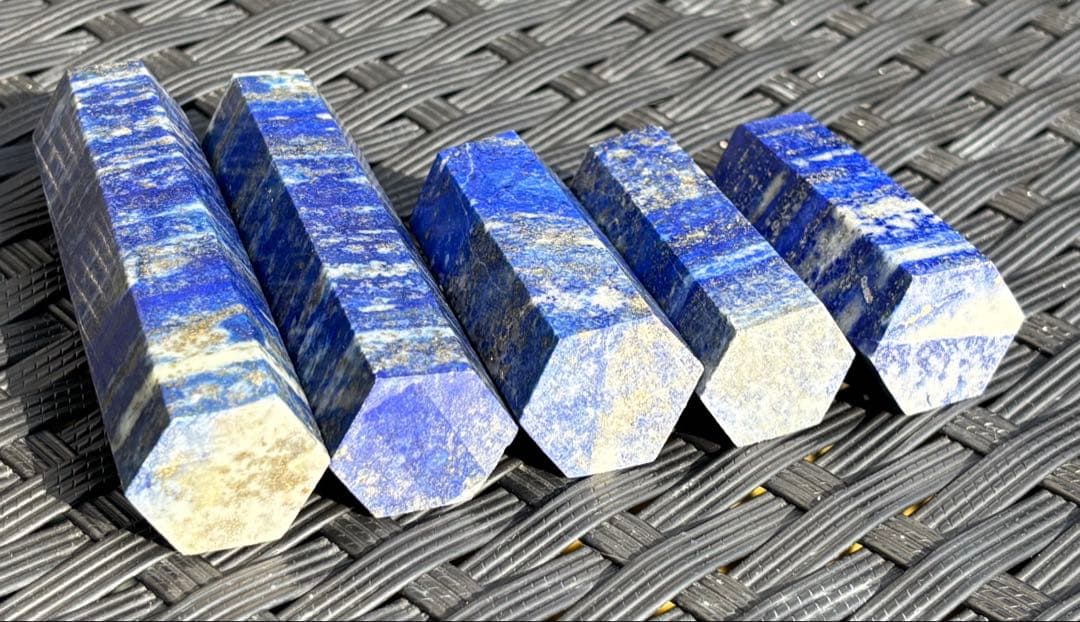 【天然石】タワー　５本セット　ラピスラズリ①