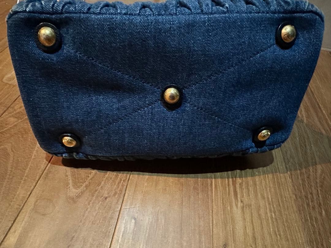 MIU MIU デニムプリーツハンドバッグ