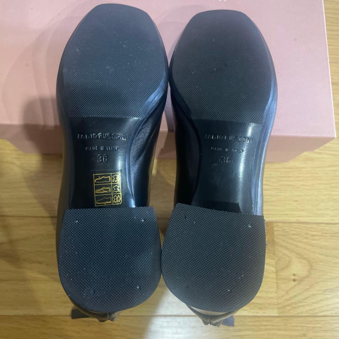 たむ☆ファビオルスコーニ☆ショートブーツ☆黒レザー36サイズ☆