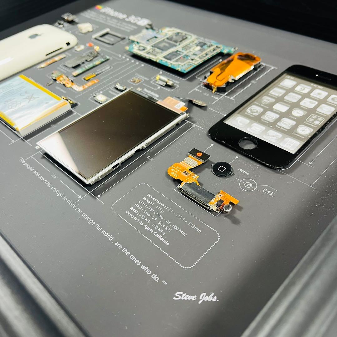 iPhone3GS White 標本アート ボックスフレーム仕様