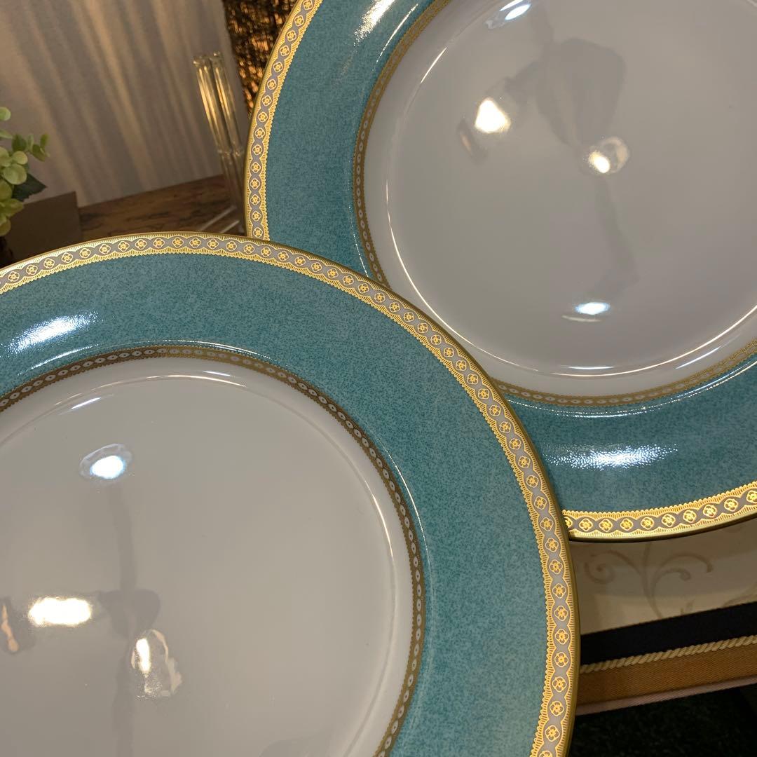 未使用ウェッジウッド ユーランダー　パウダールビー　ターコイズ　ブループレート