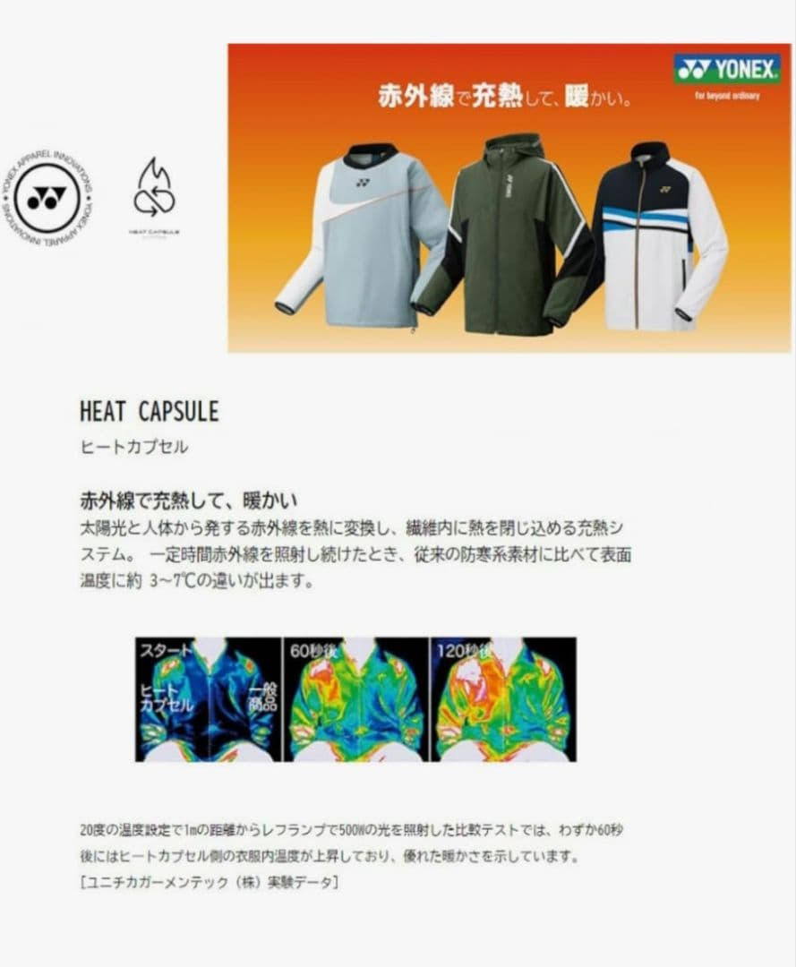 YONEX ウィンドブレーカー SS 上下セット　裏地あったか★