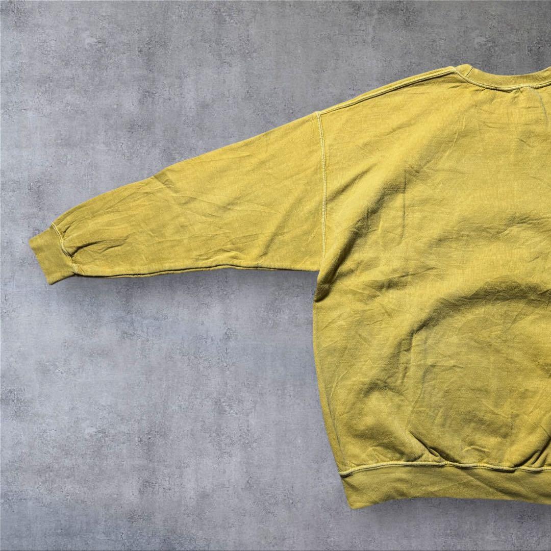 2384古着ZIONボブ・マーリースウェット雰囲気系好デザインマスタードイエロー