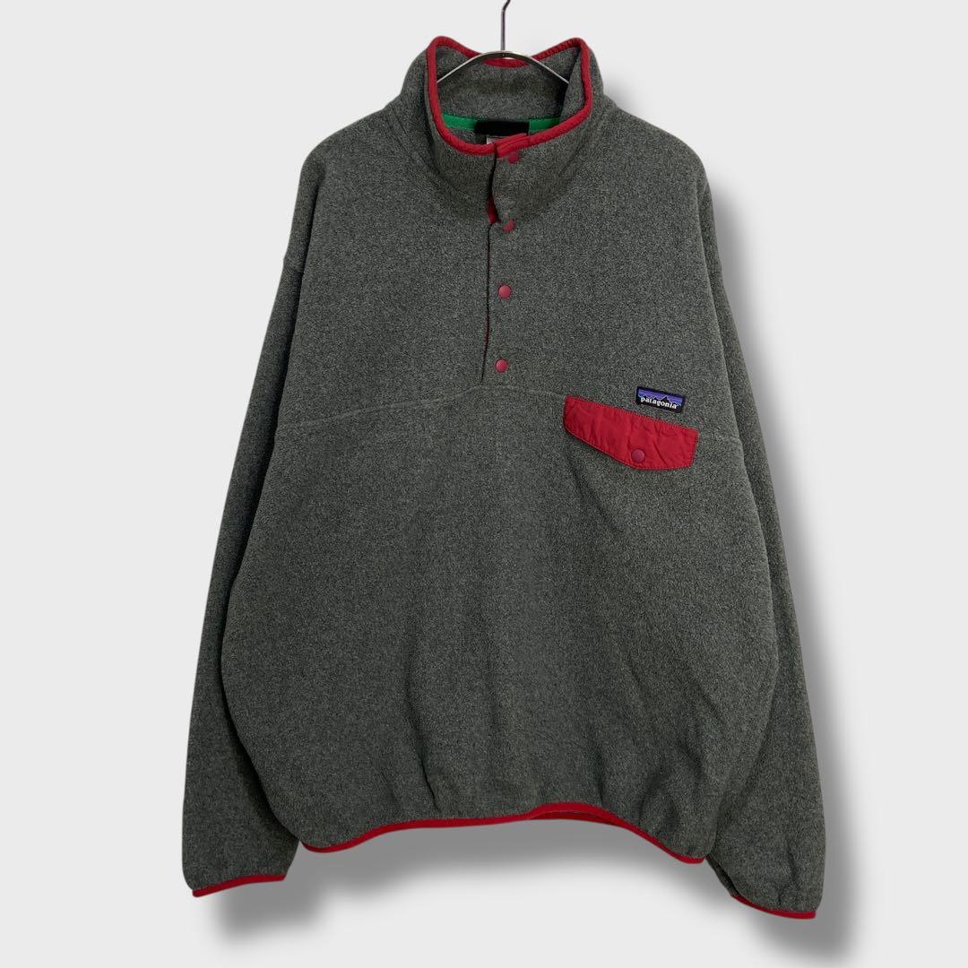 patagonia☆パタゴニア☆シンチラスナップT☆フリース☆グレー☆L☆14年
