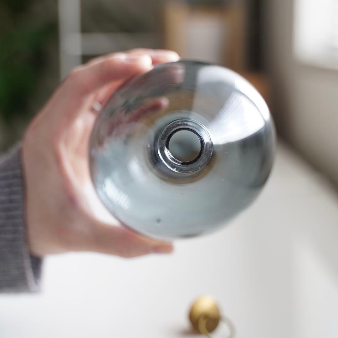 【貴重】津田清和　丸酒瓶　真鍮コルク蓋付