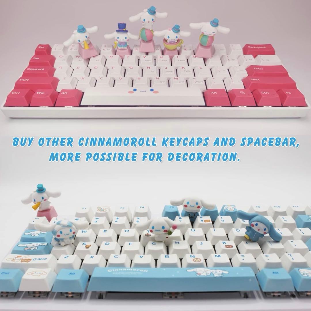 シナモロール　キーキャップ　メカニカルゲームキーボード　チェリーMXスイッチ用